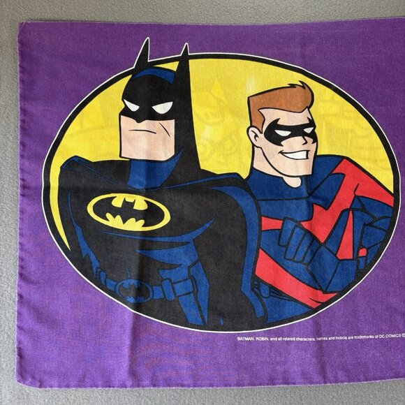 Vintage Batman & Robin, Mr. Freeze Standard Pillowcase 1996 DC Comics Retro - Picture 2 of 10